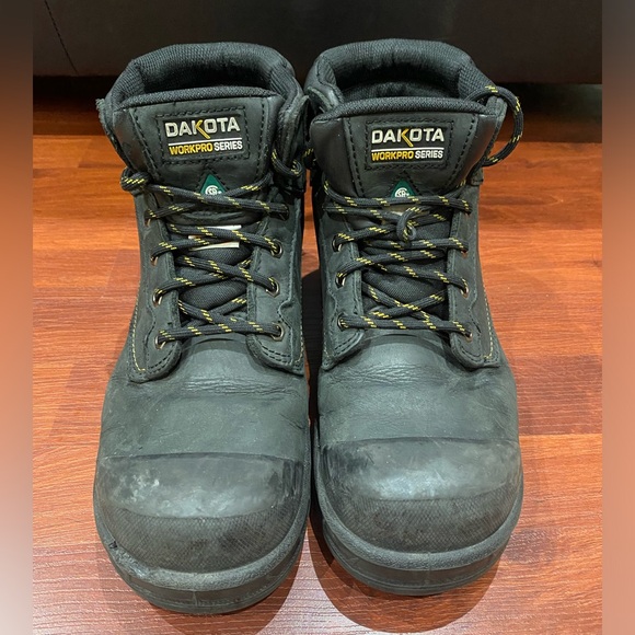 Dakota Men's 6'' 877 Steel Toe Steel Plate Work Boots Black Size 9.5 men’s - Picture 2 of 9